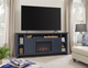 aspenhome® Eastport Malta Blue 84" Fireplace Console-2
