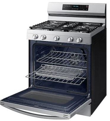 Samsung 30" Fingerprint Resistant Stainless Steel Freestanding Gas Range-2