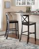 Linon Torino Black X Back Bar Stool-1