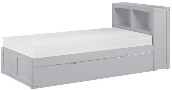 Homelegance® Orion Gray Youth Twin Bookcase Bed with Trundle-0