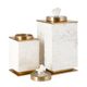 A & B Home 2-Piece Cream/Gold Decorative Canister Set-2