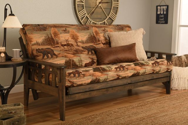 Kodiak Furniture Tucson Canadian/Rustic Walnut Full Futon with Mattress-1
