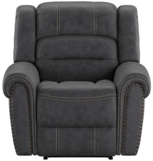 Emerald Home Baldwin Slate Gray Manual Recliner-3