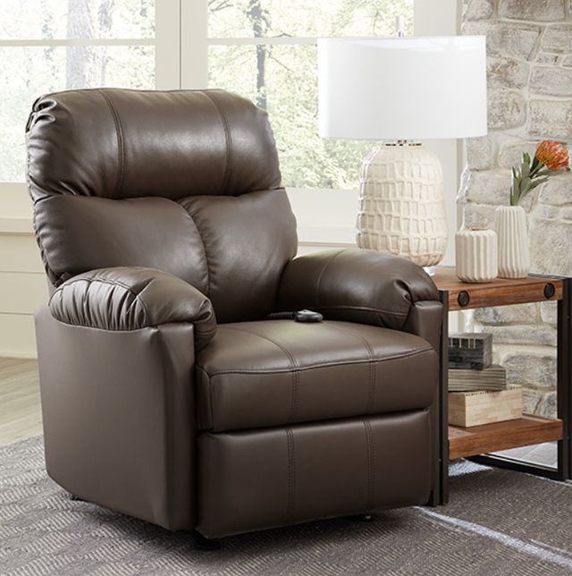 Best® Home Furnishings Customizable Picot Leather Power Swivel Glider Recliner-3