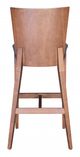 Zuo® Ambrose Walnut and Gray Set of 2 Bar Stools-3