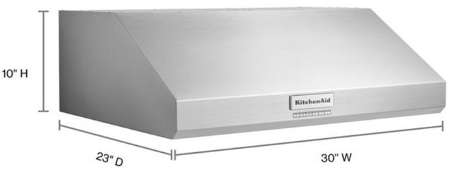 KitchenAid® 30" Stainless Steel Under Cabinet Range Hood-7