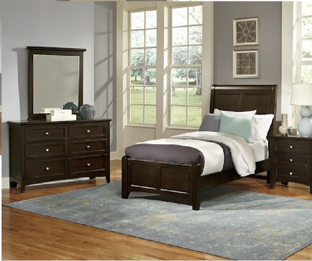 Vaughan-Bassett Bonanza Merlot Twin Sleigh Headboard-1