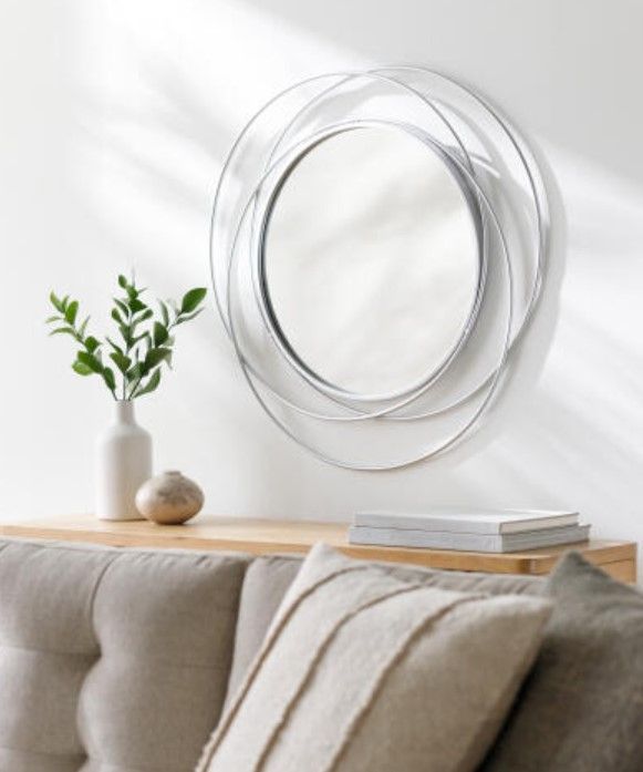 Surya Dixie Metallic/Silver 30" Accent Mirror-3