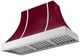 AGA Cascade 48" Cranberry Wall Mounted Range Hood  with Polished Chrome Trim-0