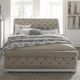 Liberty Furniture Magnolia Manor Antique White/Gray Queen Upholstered Sleigh Bed-1
