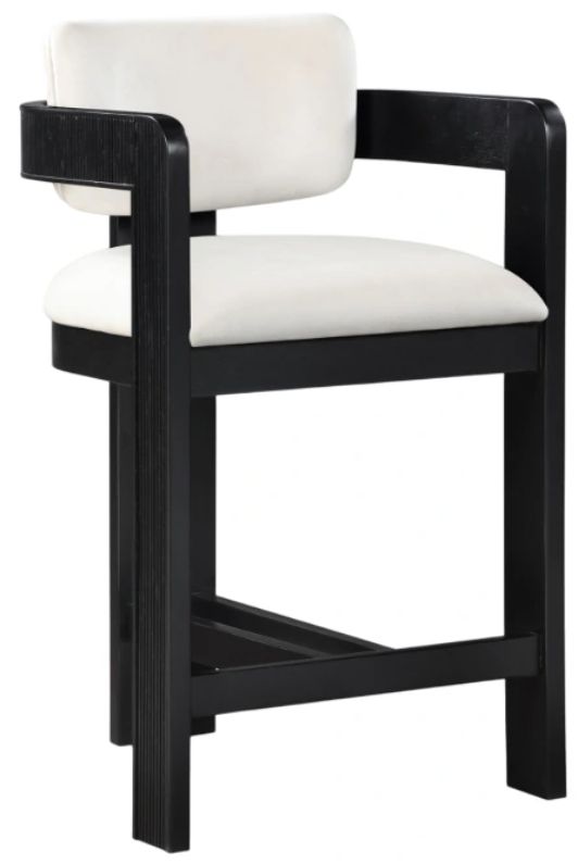 Meridian Furniture Sacha Cream Upholstered Counter Stool-0