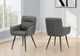 Monarch Specialties Inc. 2-Piece Grey 34" Faux Leather Dining Chair Set with Arms-1