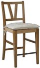 Bernards Tarrington Almond Counter Slat Black Chair-0