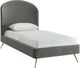 TOV Furniture Vivi Grey Velvet Twin Bed-1