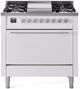 Ilve® Professional Plus II 36" White Pro Style Dual Fuel Range-0