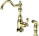 ZLINE Autograph Edition Polished Gold Rembrandt Single Handle Kitchen Faucet and Side Sprayer-0
