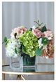 A & B Home Pink/White Eva Hydrangea Stem-3