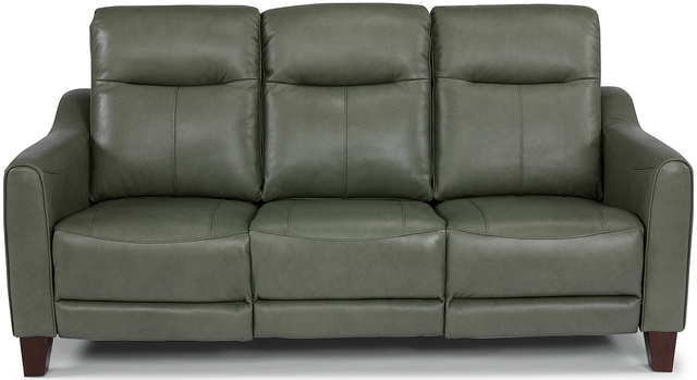 Flexsteel® Forte Gray Power Reclining Sofa With Power Headrest-1