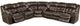 HomeStretch Brown Super-Wedge Leather Reclining Sectional-0