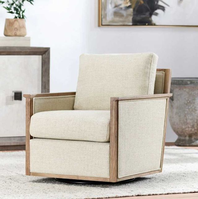 Classic Home Norman Natural Swivel Accent Chair-1