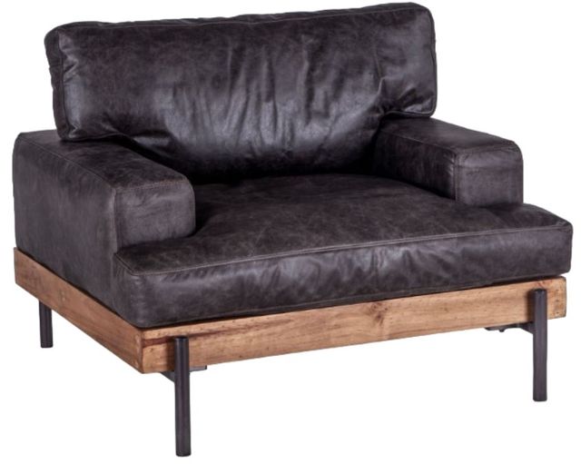 Home Trends & Design Portofino Morocco Black/Walnut Accent Chair-0