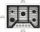 Whirlpool® 30" Stainless Steel Gas Cooktop-1
