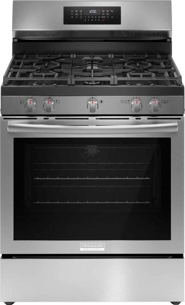 Frigidaire Gallery® 30” Stainless Steel Freestanding Rear Control Gas Range with AirFry-0