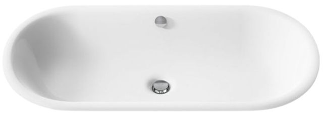 Kohler Iron Plains® White 33" Oval Drop-In/Undermount/Vessel Bathroom Sink with Iron Black Painted Underside-4