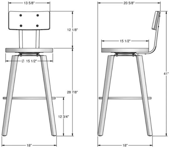 Amisco Customizable Esteban Swivel Bar Stool-1