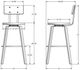 Tabouret en bois pivotant à hauteur de bar d'Amisco® Esteban-1