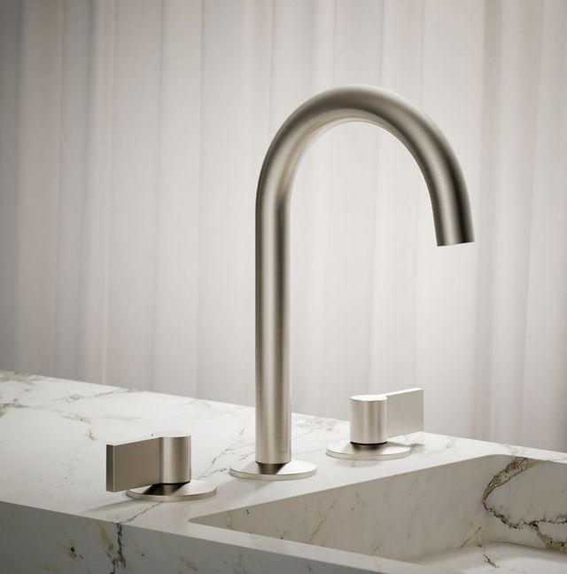 KOHLER® Components® Vibrant Brushed Nickel 1.2 GPM Bathroom Sink Faucet Spout with Tube Design-1