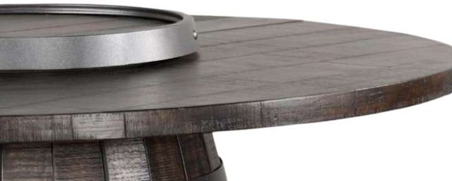 Sunny Designs™ Tobacco Leaf Round Pub Table with Wine Barrel Base-2
