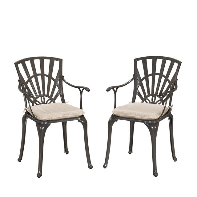 Homestyles® Grenada 5-Piece Khaki Gray Outdoor Dining Set -4