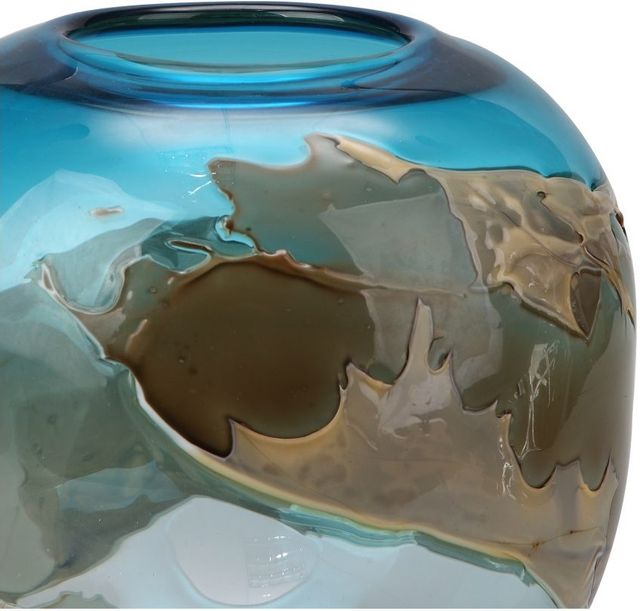 Moe's Home Collection Mystic Blue Brown and Blue Globe Vase-1