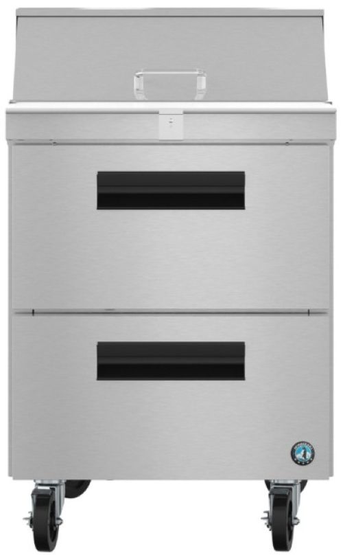 Hoshizaki 27" 7.21 Cu. Ft. Stainless Steel Single Section Sandwich Prep Table Refrigerator with Stainless Drawers -0