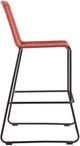 Armen Living Shasta 2-Piece Black/Brick Red Rope/Steel Outdoor Bar Stool Set-4