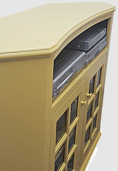 American Heartland Manufacturing Poplar 50" Tall Curve Corner TV Stand-2