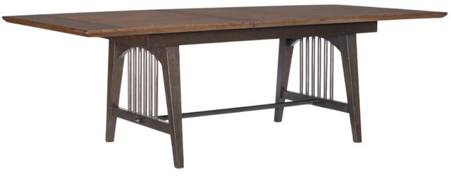 Legacy Classic Fenmore Distressed Cherry Trestle Dining Table with Dark Mocha Base-2