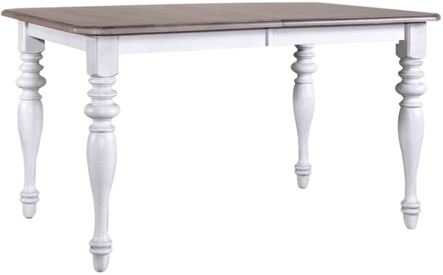 Liberty Furniture Ocean Isle 5-Piece Antique White/Weathered Pine Dining Table Set-1