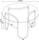 Coaster® Beller Round Tempered Glass Top Coffee Table with Chrome Base-2