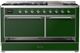Ilve® Majestic III 60" Emerald Green Pro Style Dual Fuel Natural Gas Range with Solid Door and Chrome Trim-1