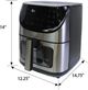 Kenmore® 8Qt 1700W Stainless Steel Family Size Air Fryer with 12 Preset Cooking Functions, Digital Touch Screen, Programmable Temperature & Timer, Viewing Window, Roast Bake Broil Dehydrate Reheat-1