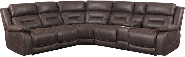 Steve Silver Co. Aria 3-Piece Saddle Brown Power Reclinnig Sectional-0