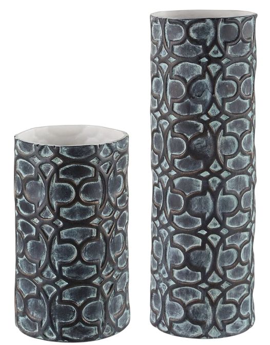 Uttermost® Baltra 2-Piece Aged Bronze Vase Set-0