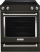 KitchenAid® 30" Black Stainless Steel with PrintShield™ Finish Slide-In Electric Range-0