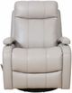 BarcaLounger® Duffy Gable Dove Leather Manual Swivel Glider Recliner-3