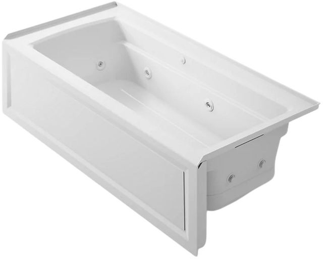 KOHLER® Archer® Ice Grey 66" x 32" Alcove Heated BubbleMassage™ Air Bath and Whirlpool - Right Drain-0