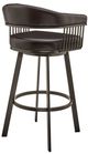 Armen Living Chelsea Chocolate/Java Brown Swivel Bar Stool-4