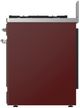 Ilve® Majestic III 30" Burgundy Pro Style Dual Fuel Liquid Propane Range with Triple Glass Door and Chrome Trim-4