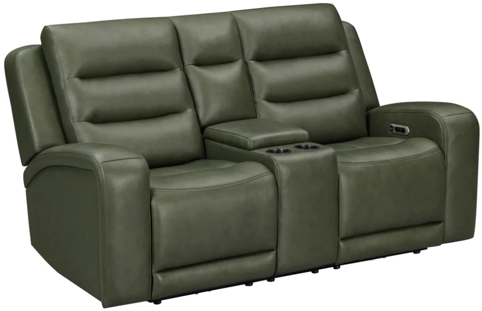 Parker House® Napa Lyric Sage Power Reclining Tilt Console Loveseat with Zero Gravity